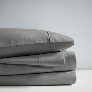 English Elm 4-piece Cal King Sateen Sheet Set with Heiq Cooling Cotton Blend Deep Pocket Fit B035P437430