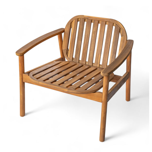 English Elm Christopher Knight Home® - Meja Teak Club Chair Set of 2 with Beige Cushions — Acacia & Eucalyptus Wood, Sleek Outdoor Design N775P282498T