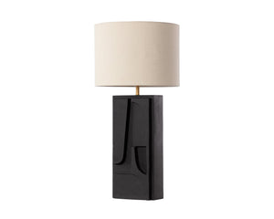 Sunpan Dirsan Table Lamp - Elegant Aluminum Design with Modern Finish and Versatile Bulb Compatibility Black