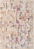 Unique Loom Deepa Boone Machine Made Abstract Rug Ivory, Beige/Blue/Light Brown/Purple/Gold 6' 1" x 8' 10"