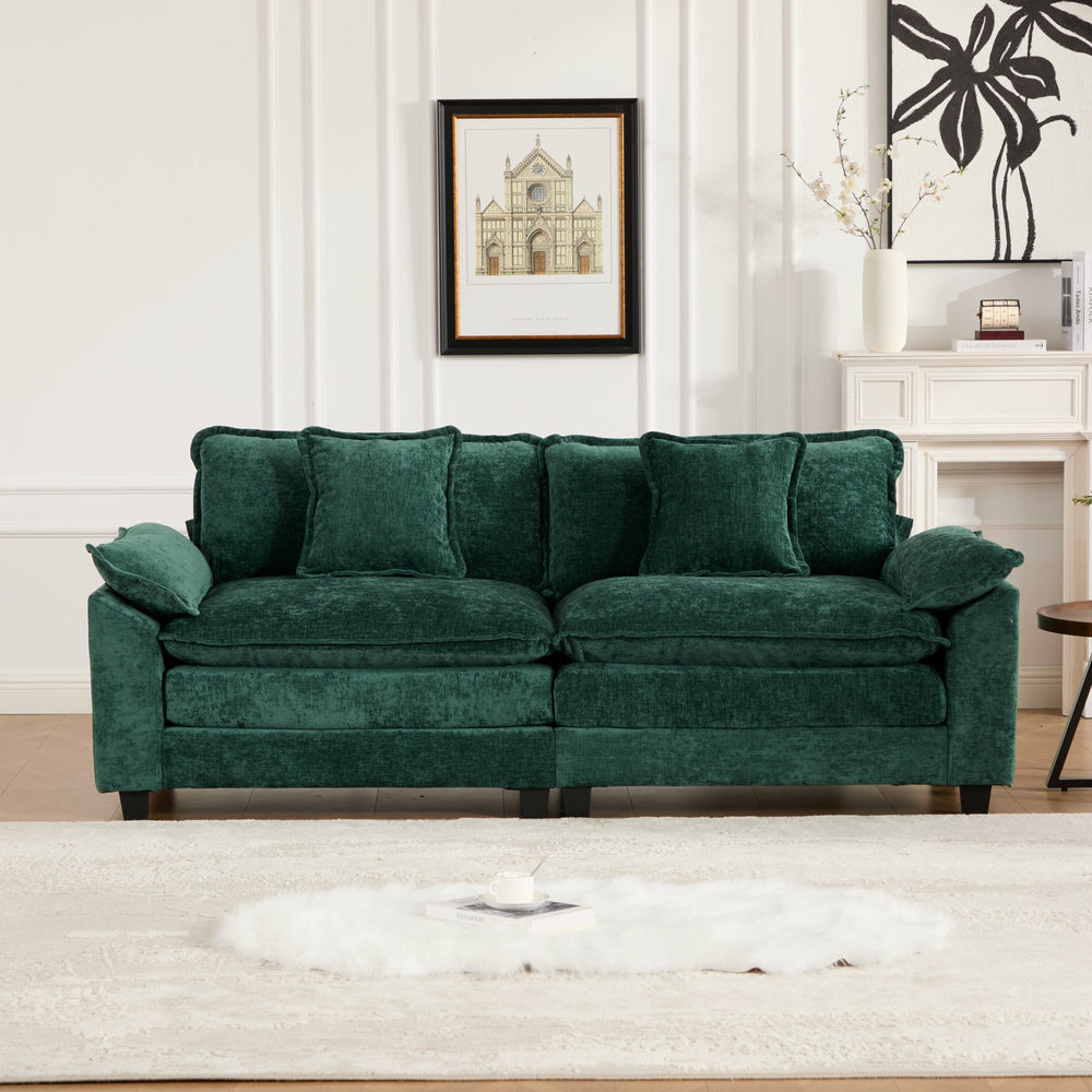 English Elm Wider Ergonomic Loveseat with Breathable Chenille Upholstery, Modular Design, Plush Double-Layer Cushioning W1143S00038 W1143S00038