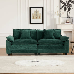 English Elm Wider Ergonomic Loveseat with Breathable Chenille Upholstery, Modular Design, Plush Double-Layer Cushioning W1143S00038 W1143S00038