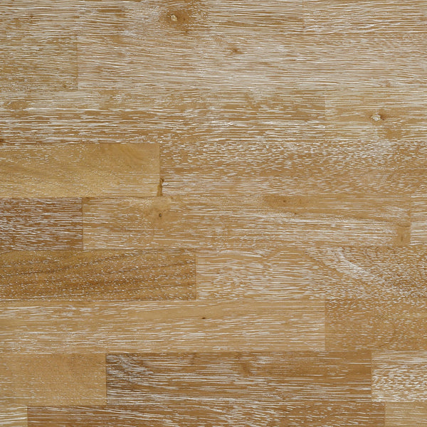 English Elm Prager Farmhouse 5-Piece Dining Set with Brown Rectangular Table, White Legs & Padded Fabric Chairs B062S01128