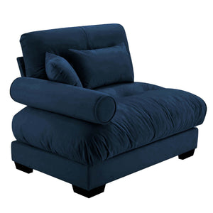English Elm Milano Modular Sectional Piece in Plush Vintage Velvet with Bolster Arms W714P293273
