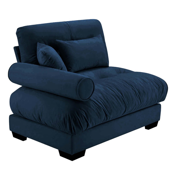 English Elm Milano Modular Sectional Piece in Plush Vintage Velvet with Bolster Arms W714P293273