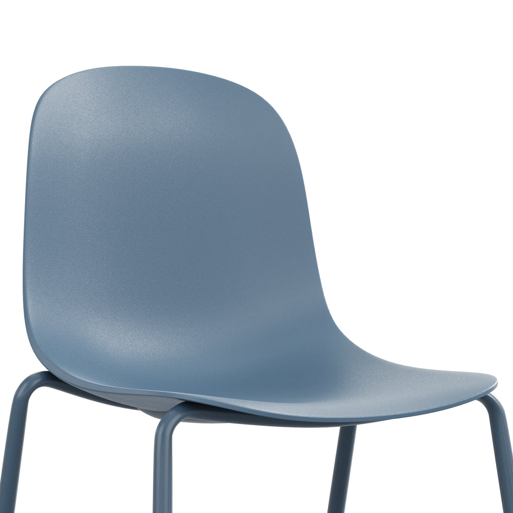 English Elm Modern Molded Plastic Stackable Dining Chairs Set of 4 with Slim Metal Legs Indoor Outdoor T3623P433664