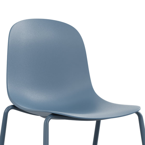 English Elm Modern Molded Plastic Stackable Dining Chairs Set of 4 with Slim Metal Legs Indoor Outdoor T3623P433664