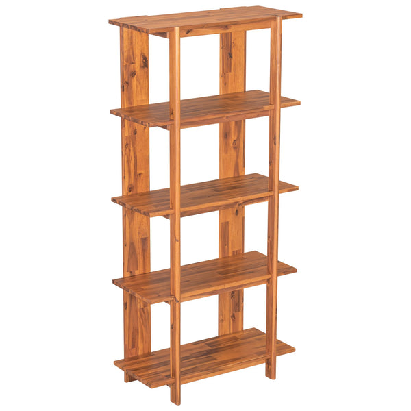 English Elm Christopher Knight Home® - 4-Tier Acacia Wood Bookcase with Anti-Tip Kit, Heavy-Duty Open Shelves Holds 120 lbs Each, Sleek Storage Solution Teak N758P294084T