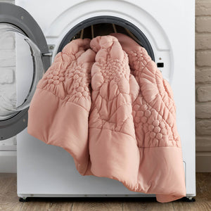 English Elm 3-Piece Soft Pink Comforter Set For Full/Queen Beds - Cozy, Breathable, Easy Care & Stylish Design B035P408218