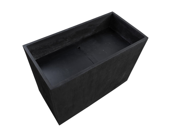 Sunpan LEILANI PLANTER - ELEGANT MODERN RECTANGULAR DESIGN FOR INDOOR AND OUTDOOR SPACES, ANTIQUE BRONZE Black 111140
