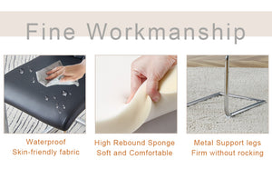 English Elm Table Modern Luxurious Glass Dining Set With 4 Stylish Black Pu Chairs And Silver Metal Legs W1151S04127-GIGA