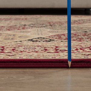 English Elm Manchester Red Area Rug 5'3" X 7'3" - Timeless Style, Soft & Durable For High-Traffic Spaces B186P316794