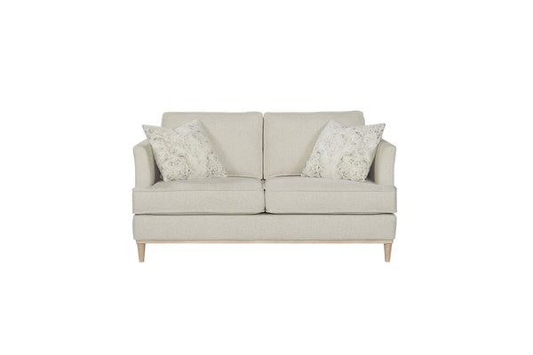 English Elm Loveseat In Elegant Off-White With 2 Reversible Cushions & Pillows For Ultimate Comfort & Style B2699P225139