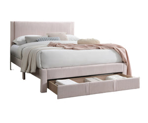 English Elm Contemporary Corduroy Upholstered Full Storage Bed Plush Tufted Headboard Bedroom B011P417517