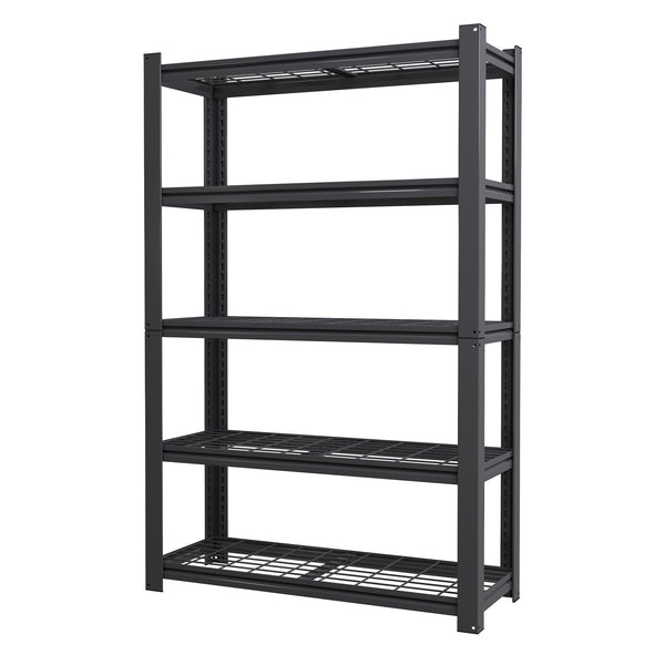 English Elm 72"H 5-Tier Heavy Duty Wire Shelving Rack, 2000 lb Capacity, Adjustable Metal Storage Organizer for Garage Pantry Kitchen - Rust-Resistant Durable Design (35.43" W x 15.75" D) T2398P306288