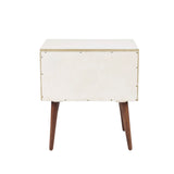 INK+IVY Jeremy Mid-Century Storage Nightstand II136-0308 Off-White/Navy