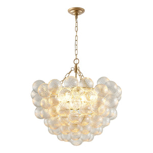 English Elm 24" K9 Crystal Five Tier Chandelier Black Iron Frame 15 Light Dining Foyer Fixture W2312P479743