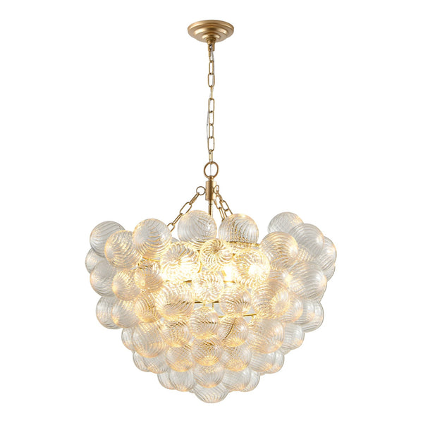 English Elm 24" K9 Crystal Five Tier Chandelier Black Iron Frame 15 Light Dining Foyer Fixture W2312P479743