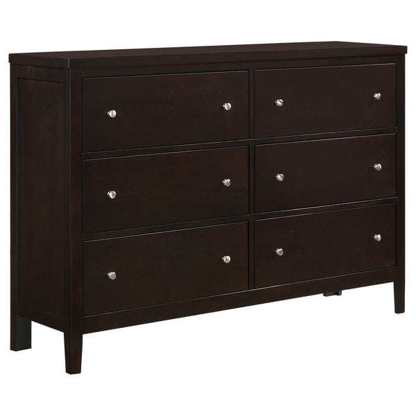 English Elm Werner Full Bedroom Set with Leatherette Accents in Warm Cappuccino Wood Finish B062S00771