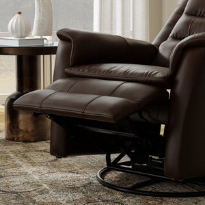 English Elm Global Home Swivel Glider Recliner In Brazil Tobacco - Luxurious Comfort, Smooth Motion & Style! B339P333957