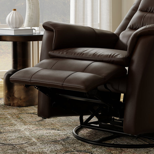 English Elm Global Home Swivel Glider Recliner In Brazil Tobacco - Luxurious Comfort, Smooth Motion & Style! B339P333957