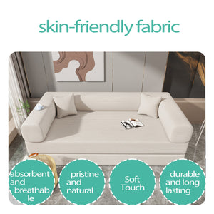 English Elm Double Convertible Corduroy Sleeper Sofa High Density Foam Wide Armrest Studio Bed W3064P245390