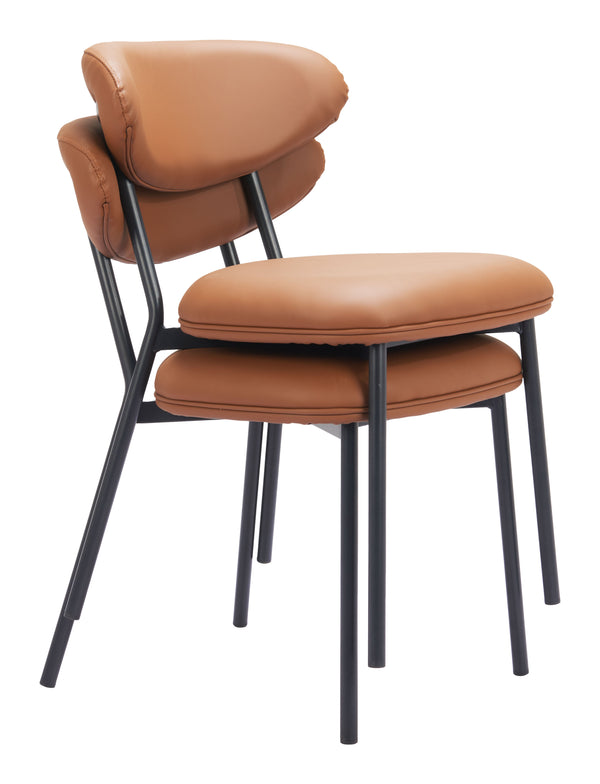 Rorun Dining Chair - Set of 2 Brown 110336 Zuo Modern