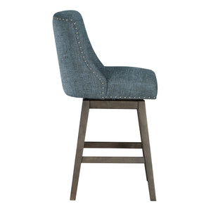 OSP Home Furnishings Granville 26" Swivel Stool Navy / Grey