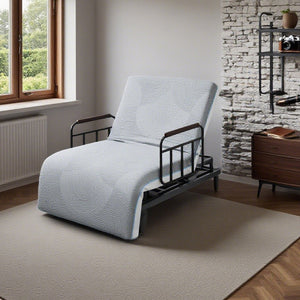 English Elm Electric Lift Bed with OKIN Motor, Memory Foam Mattress, Quiet 50,000-Cycle Frame, Fall-Safe Rails Black,Grey W2699S00061