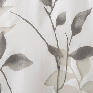 English Elm Burnout Botanical Curtain Panel Set – 2 Elegant Grey Panels With Silver Grommets For Light Filtering B035129675
