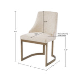 Madison Park Bryce Modern/Contemporary Dining Chair (set of 2) MP108-0788 Cream