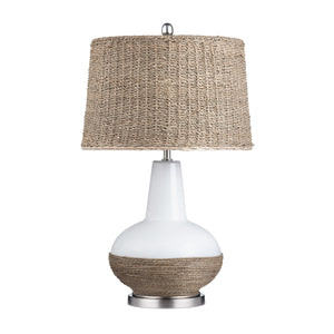 Crestview Collection 29"H Ceramic & Rattan Table Lamp - Elegant Home Decor With Artisanal Charm & Soft Light Diffusion   Cvazp129