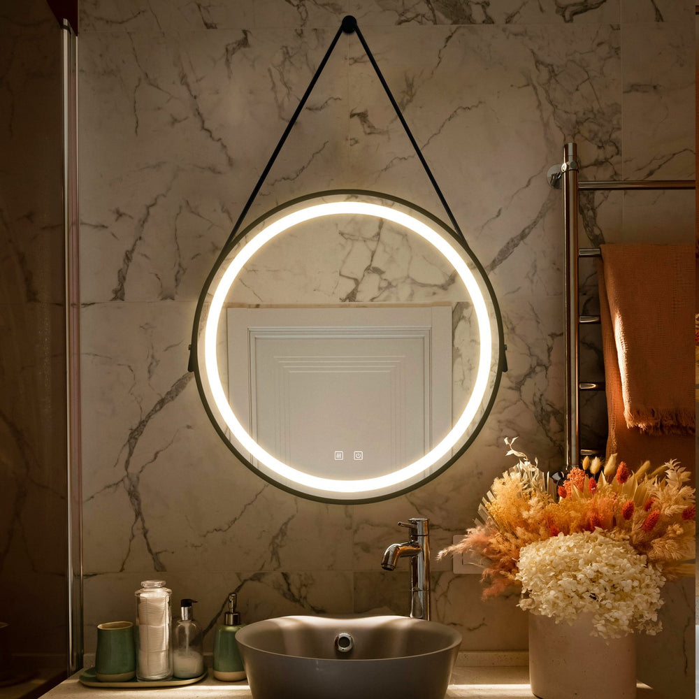 English Elm 32Inch Bathroom Led Vanity Mirror - Dimmable, Anti-Fog, Adjustable Colors, Ip54 Waterproof Design W1992P211236