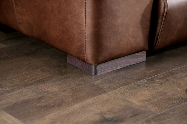 English Elm Transitional Marsicano Chair with Tight Back, Wide Track Arms, Deep Seating & High-Density Foam Support Cognac 43 L x 39 W x 40 H B2741P380790