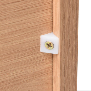 English Elm Rattan 6-Drawer Double Dresser with Handwoven PE Rattan Fronts, Wood Top, Copper Pulls, Spacious Storage Vintage T3623P411339