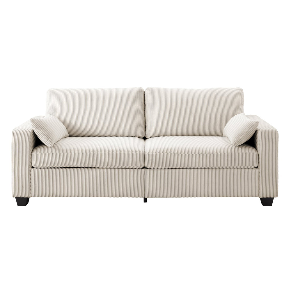 English Elm Modern Fabric Loveseat with Fsc Wood Frame Spring Cushions and Washable Covers W5515P443291