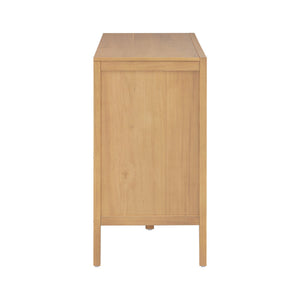 English Elm U_style Farmhouse Pine Veneer Buffet Cabinet with Double Doors for Kitchen or Entryway Natural N711P410389O