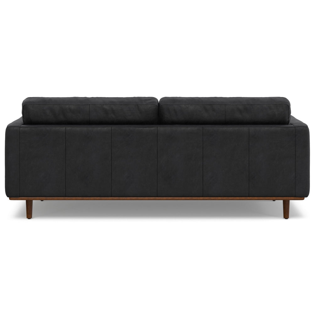 English Elm Morrison 89-Inch Mid-Century Modern Leather Sofa With Plush Cushions For Ultimate Comfort & Style B136P364294