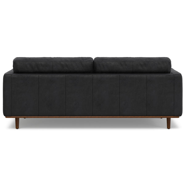 English Elm Morrison 89-Inch Mid-Century Modern Leather Sofa With Plush Cushions For Ultimate Comfort & Style B136P364294