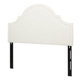 English Elm Catherine Upholstered Queen Headboard, Antique White Woven