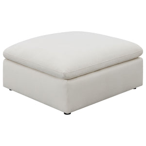 English Elm Hobson Ivory Square Upholstered Ottoman — Plush Modern 40" Bench Seat, Durable Lightweight Legs, Timeless Appeal B062P344896
