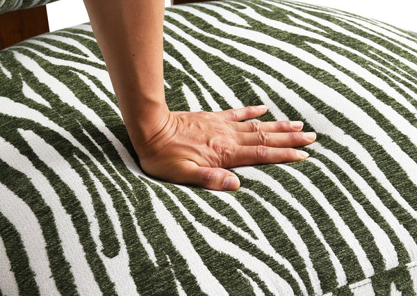 English Elm Green Contemporary Accent Chair with Cylindrical Back, Foam Seat and Dark Walnut Exposed Wooden Legs, Stylish Living Room Upholstery Green 31 L x 34 W x 27 H B2741P401387