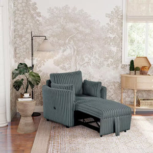 English Elm Dark Dark Gray Denholme Chair with Curved Arms, Faux Fur Upholstery, USB Port, Modern Cozy Lounge Seat B2741S00669