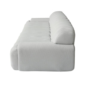 English Elm Bubble Modern Armless Sectional Sofa - 3D-Knitted Loveseat With Plush Comfort & Stylish Design B341S00010