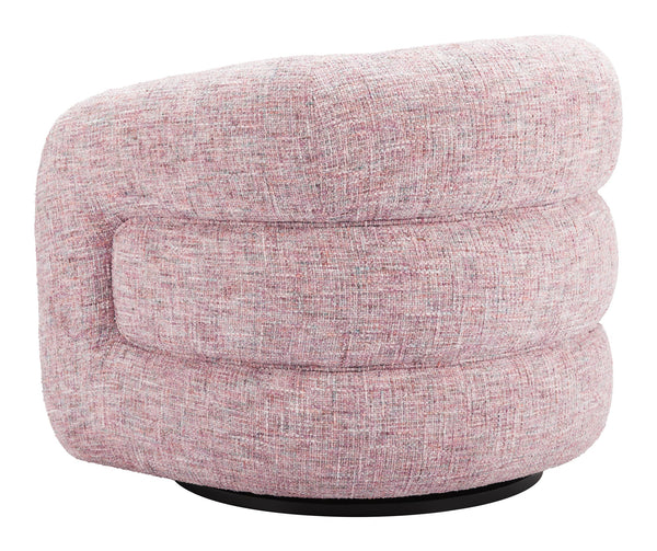 Zuo Modern Refine Swivel Chair - Elegant Pink Tweed Design For Hospitality, Durable Fabric & Modern Style Pink 100% Polyester,Plywood,Steel 110846-zuo-modern