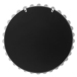 JLA Home Madison Park Signature - 36" Vintage-Inspired Round Wall Mirror with Matte White Beaded Metal Frame, HD Glass & Easy Hang (36" diameter) MPS95F-0043