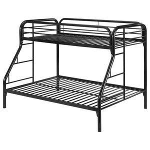English Elm Celeste Modern Twin Over Full Metal Bunk Bed With Rung Ladder - Stylish Space-Saving Design B062P340732