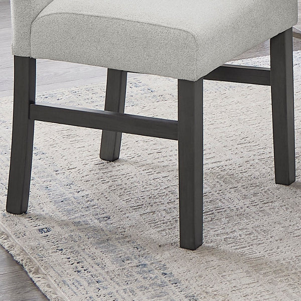 English Elm Selena Set Of 2 Stylish Light Gray Fabric Dining Chairs With Gray Wood Legs For Modern Elegance B061P406086-GIGA