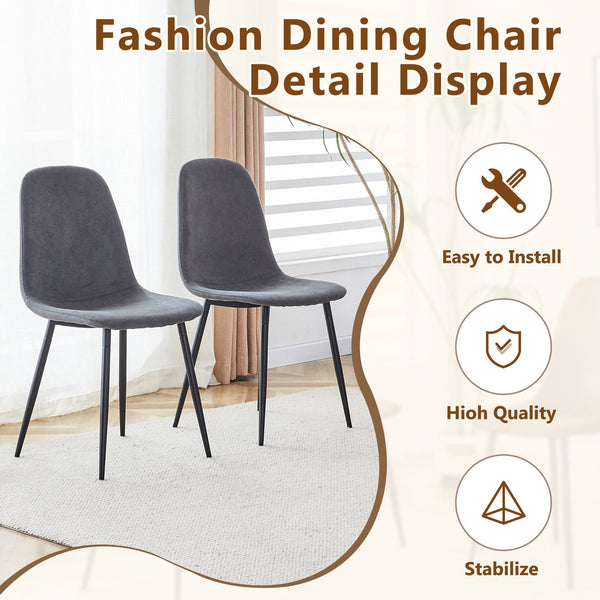 English Elm Table and Chair Set Sunburst Mdf Round Dining for Six with Dual Shelf Black Metal Legs W1151S03850