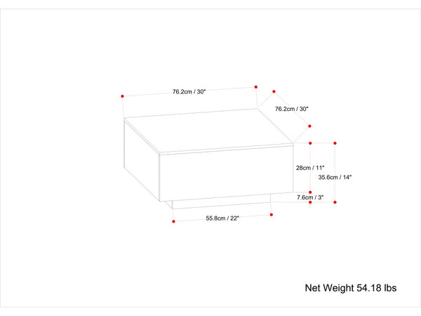English Elm Lockhart Natural Square Coffee Table — Handcrafted Mango Wood, 30" x 30" Modern Urban Centerpiece B136P203476